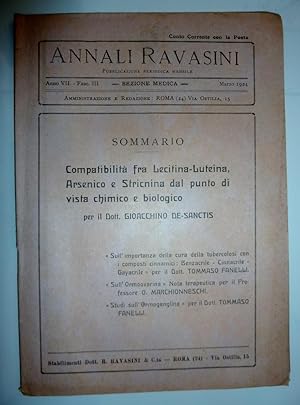 "ANNALI RAVASINI Compatibilità fra Lecitina - Luteina, Arsenico e Stricnina dal punto di vista bi...