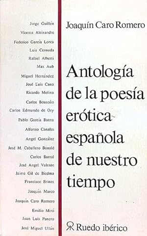 Immagine del venditore per Antologa de la poesa ertica espaola de nuestro tiempo venduto da LibroUsado | TikBooks