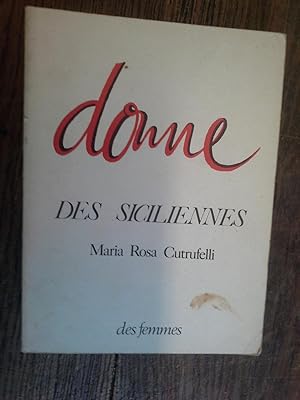 Imagen del vendedor de Des siciliennes a la venta por Des livres et vous