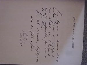 Seller image for MICHEL SEUPHOR UNE VIE A ANGLE DROIT (A COPY THAT IS INSCRIBED BY AUTHOR PAUL HAIM) for sale by S.Carter