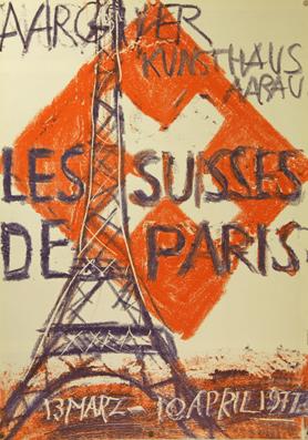 Plakat - Les Suisses de Paris. Farboffset.