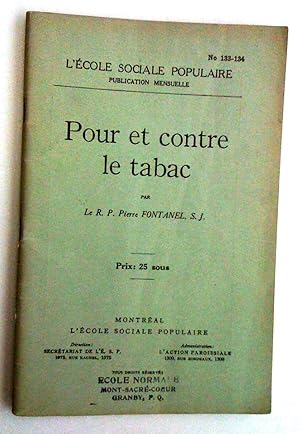 Seller image for Pour et contre le tabac for sale by Claudine Bouvier