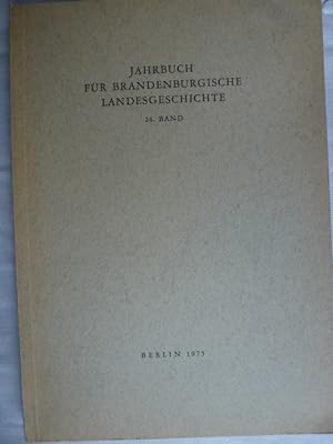 Immagine del venditore per Jahrbuch fr brandenburgische Landesgeschichte. 26. Band. venduto da Herr Klaus Dieter Boettcher