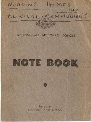 Imagen del vendedor de Note Book. For use by Officers and N.C.O.'s. a la venta por City Basement Books