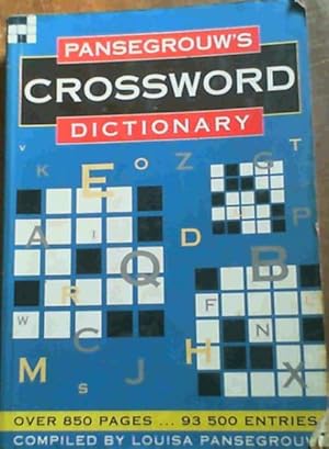 Imagen del vendedor de Pansegrouw's Crossword Dictionary a la venta por Chapter 1