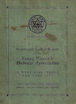 Bild des Verkufers fr FOURTEENTH ANNUAL REPORT OF THE YOUNG WOMEN'S HEBREW ASSOCIATION zum Verkauf von Dan Wyman Books, LLC