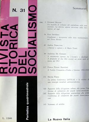 RIVISTA STORICA DEL SOCIALISMO. (N. 31, MAGGIO-AGOSTO 1967)