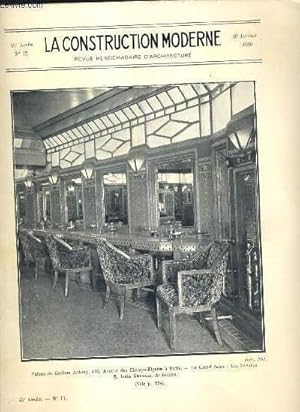 Bild des Verk�ufers f�r LA CONSTRUCTION MODERNE - 45e VOLUME (1929-1930) - FASCICULE N�17 - SALONS DE COIFFURE ANTHONY, avenue des Champs-Elys�es � PARIS, une piscine priv�e � Cannes, l'amenagement de la region parisienne, bureau d'etude de la prefecture de la Seine, banlieu sud zum Verkauf von Le-Livre