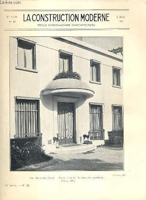 Bild des Verk�ufers f�r LA CONSTRUCTION MODERNE - 45e VOLUME (1929-1930) - FASCICULE N�22 - UNE VILLA A SAINT-CLOUD, la preparation de l'exposition coloniale internationale de Paris, un garage moderne � paris. Efflorescences des briques et tuiles. zum Verkauf von Le-Livre
