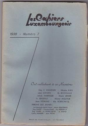 Les Cahiers Luxembourgeois - 1938 - N.7