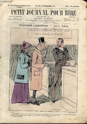 Image du vendeur pour Petit journal pour rire N483 de la 3me srie - Fantaisies parisiennes mis en vente par Le-Livre