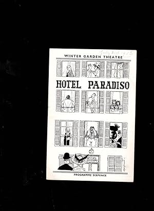 Seller image for Alec Guiness as Boniface in HOTEL PARADISO. July 1956. With Costumes and Settings by Osbert Lancaster. Winter Garden Theatre. Programme for sale by SAVERY BOOKS