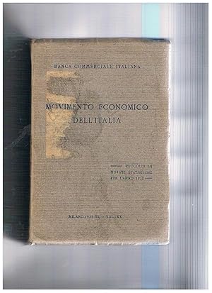 Immagine del venditore per Movimento economico dell'Italia. Raccolta di notizie statistiche per l'anno 1930. venduto da Libreria Gull