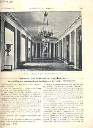 Bild des Verkufers fr LA CONSTRUCTION MODERNE - 43e VOLUME (1927-1928) - FASCICULE N13 - L' ARCHITECTURE RUSSE AVANT LA REVOLUTION, interieur de l'hotel de M. Ratkov-Rojnov, palais polovtsev a petrograd, eglise de provisieux (Ainse), l'elargissement du pont de la concorde. zum Verkauf von Le-Livre