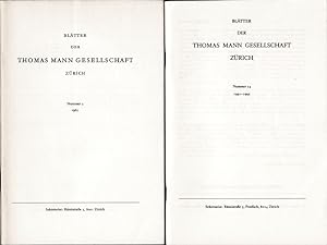 Blätter der Thomas Mann Gesellschaft Zürich. 20 Hefte, Nummer 5, 1965 - Nummer 24 1991-1992.