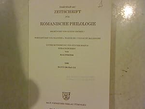 Bild des Verkufers fr Zeitschrift fr Romanische Philologie 1990 Band 106 Heft 5/6. Sonderabdruck zum Verkauf von Antiquariat Bookfarm