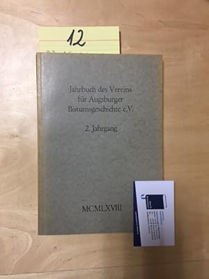 Imagen del vendedor de Jahrbuch des Vereins fr Augsburger Bistumsgeschichte - 2. Jahrgang a la venta por Bookstore-Online
