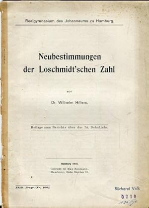 Neubestimmungen der Loschmidt`schen Zahl.