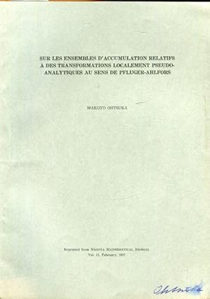 SUR LES ENSEMBLES D`ACCUMULATION RELATIFS À DES TRANSFORMATIONS LOCALMENT PSEUDOANALYTIQUES AU SE...