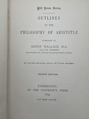 Bild des Verkufers fr Outlines of the philosophy of Aristotle zum Verkauf von LIBRAIRIE GIL-ARTGIL SARL