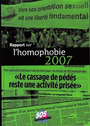 Image du vendeur pour rapport sur l'homophobie (dition 2007) mis en vente par Chapitre.com : livres et presse ancienne