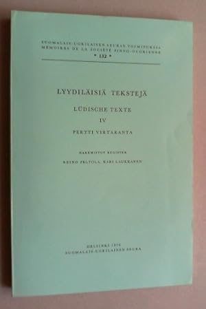 Imagen del vendedor de Lyydilisi tekstej. Ldische Texte. Register. Bd. IV (von 4). a la venta por Antiquariat Sander