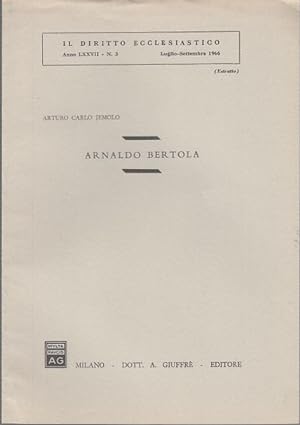 Immagine del venditore per ARNALDO BERTOLA venduto da Arca dei libri di Lorenzo Casi