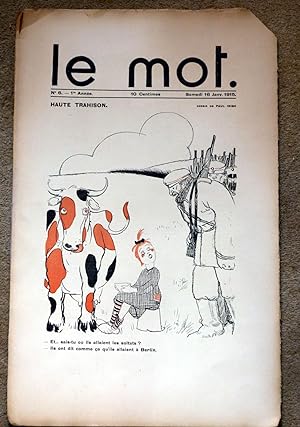 Seller image for Le Mot, no6 COCTEAU Jean & IRIBE Paul for sale by West Port Books