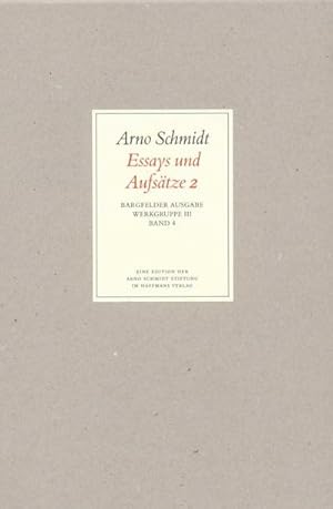 Seller image for Werke, Bargfelder Ausgabe, Werkgr.3 Essays und Aufstze. Tl.2 for sale by Rheinberg-Buch Andreas Meier eK