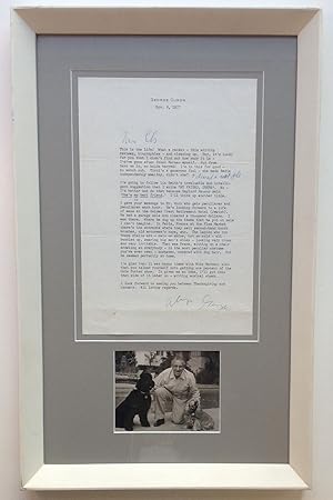 Framed Typed Letter Signed about show business