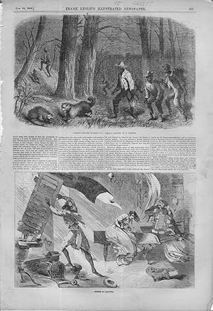 Seller image for ENGRAVING: "Opossum Hunting in Maryland".engraving from Frank Leslie's Illustrated Newspaper, January 13, 1866 for sale by Dorley House Books, Inc.