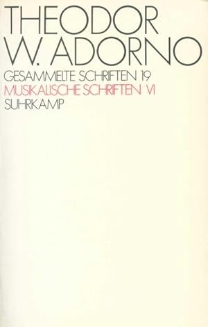 Imagen del vendedor de Gesammelte Schriften Musikalische Schriften. Tl.6 a la venta por Rheinberg-Buch Andreas Meier eK