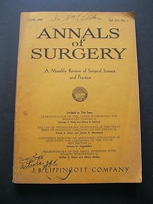 ANNALS OF SURGERY June, 1946 A Monthly Review of Surgical Science and Practice