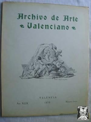 Seller image for ARCHIVO DE ARTE VALENCIANO. Ao XLIX. 1978. for sale by Librera Maestro Gozalbo