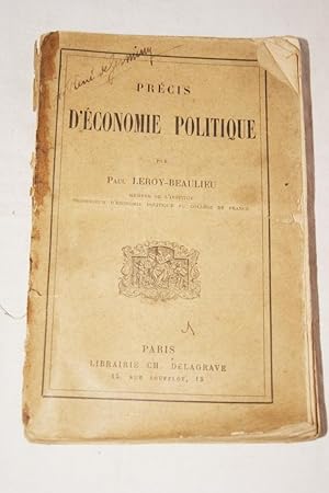 Immagine del venditore per PRECIS D'ECONOMIE POLITIQUE venduto da Librairie RAIMOND