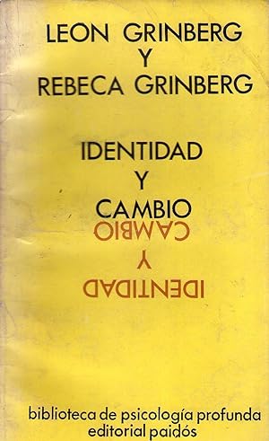Imagen del vendedor de IDENTIDAD Y CAMBIO a la venta por Buenos Aires Libros