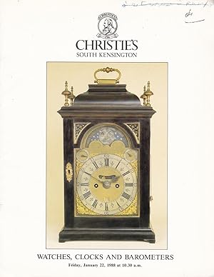 Seller image for Watches, clocks and barometers - Christie's - Friday, January 22, 1988 for sale by Pare Yannick