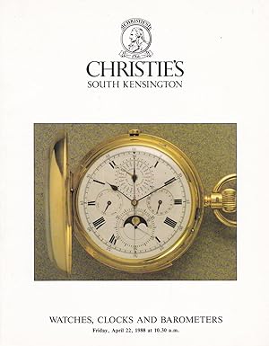 Seller image for Watches, clocks and barometers - Christie's - Friday, April 22, 1988 for sale by Pare Yannick