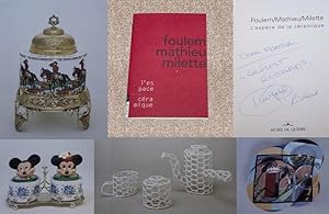 Bild des Verkufers fr FOULEM/MATHIEU/MILETTE: L'ESPACE DE LA CERAMIQUE ("FOULEM/MATHIEU/MILETTE: THE SPACE OF CERAMICS") - Rare Fine Association Copy of The Exhibition Catalog: Signed by Leopold Foulem And Richard Milette - ONLY SIGNED COPY ONLINE zum Verkauf von ModernRare