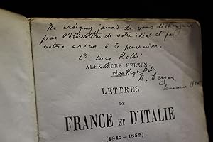 Lettres de France et d'Italie (1847-1852)