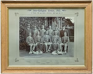 A vintage photograph of the St Peter's College team in 'Inter-Collegiate Cricket, 1910. PAC 118 a...