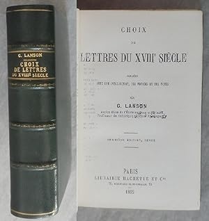 Imagen del vendedor de Choix de Lettres du XVIIIe Sicle a la venta por Vagabonpage