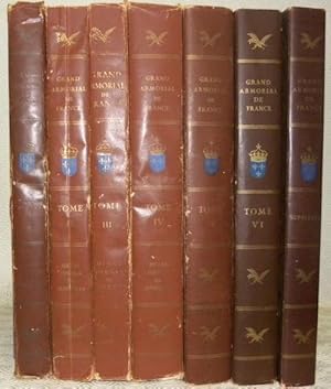 Seller image for Grand armorial de France. Catalogue gnral des Armoiries des Familles nobles de France, comprenant les blasons des familles ayant possd des charges dans le royaume et de celles ayant fait enregistrer leurs armoiries en 1696. De la noblesse de l'empire des anoblissements de la restauration. Donnant les tableaux gnalogiques de familles confirmes dans leur noblesse entre 1660 et 1830. 7 Volumes (tome 7 supplment). for sale by Bouquinerie du Varis