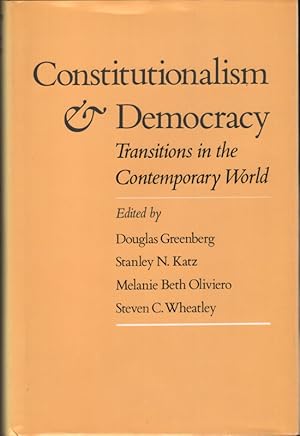 Image du vendeur pour Constitutionalism and democracy : transitions in the contemporary world : the American Council of Learned Societies comparative constitutionalism papers. mis en vente par Roland Antiquariat UG haftungsbeschrnkt