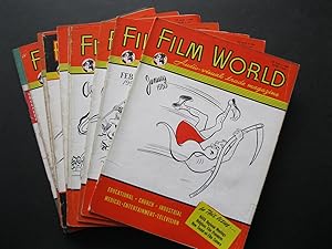FILM WORLD Audio-Visual Trade Magazine - 1950 Complete Year of 12 Issues January-December
