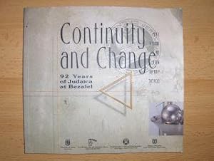 Image du vendeur pour Continuity and Change *. 92 Years of Judaica at Bezalel. mis en vente par Antiquariat am Ungererbad-Wilfrid Robin