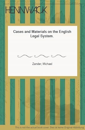 Seller image for Cases and Materials on the English Legal System. for sale by HENNWACK - Berlins grtes Antiquariat
