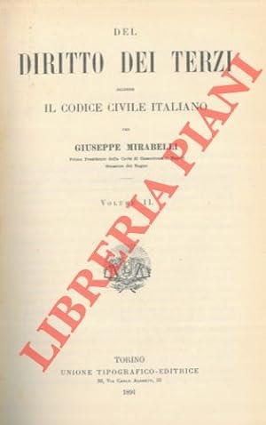 Del diritto dei terzi secondo il codice civile italiano.