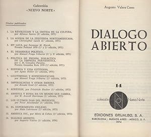 Immagine del venditore per DIALOGO ABIERTO. venduto da ABLEBOOKS