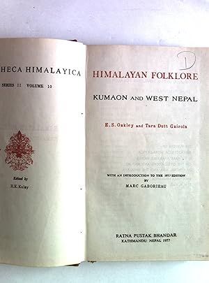 Seller image for Himalayan Folklore. Kumaon and West Nepal. Bibliotheca Himalayica: Series II, Volume 10. for sale by Antiquariat Bookfarm